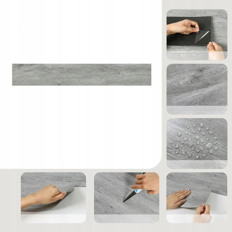 16x Płytka winylowa samoprzylepna marmur Panel winyl płyta 90x15 cm