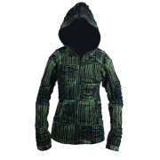 Ezhippie bluza damska Tiedye Razor Cut z kapturem boho etno M