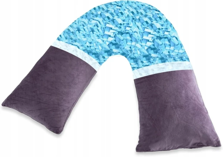 AS AWESLING poduszka litera V do spania ból szyi ramion FIOLET