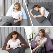 AS AWESLING poduszka litera V do spania ból szyi ramion FIOLET