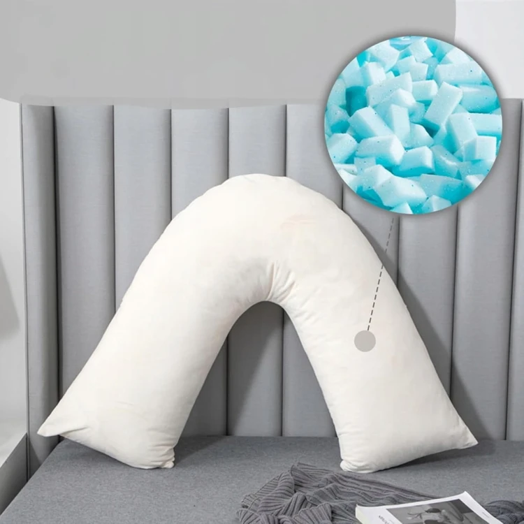 AS AWESLING poduszka litera V do spania ból szyi ramion FIOLET