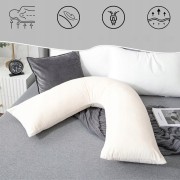 AS AWESLING poduszka litera V do spania ból szyi ramion FIOLET