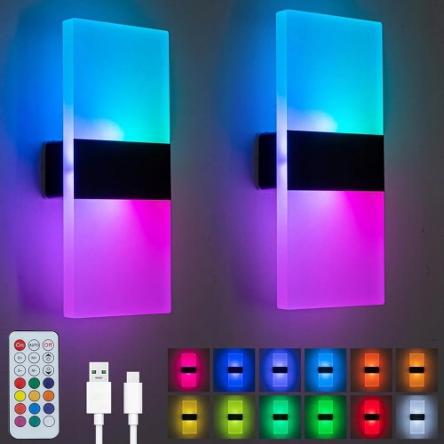 2x Bezprzewodowa lampa LED USB do ładowania magnetyczna3 poziomy jasności