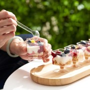 Pucharki do deserów pojemniki kwadrat 60 ml 100 szt. na nóżce nóżka