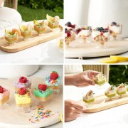 Pucharki do deserów pojemniki kwadrat 60 ml 100 szt. na nóżce nóżka