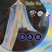 MOSKITIERA NAD ŁÓŻKO BALDACHIM SIATKA OWADY KOMARY MUCHY TĘCZA 56x250x1020