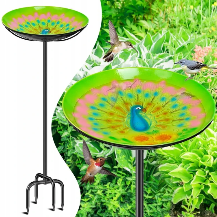 Ogrodowe POIDEŁKO KARMNIK dla ptaków do wbicia max. 99cm poidło na ziarno