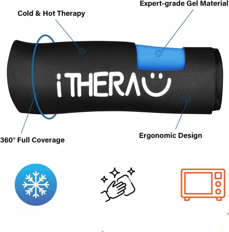KOMPRES ŻELOWY CIEPŁO ZIMNO NA KOLANO Opaska Okład Rozgrzewający Chłodzący