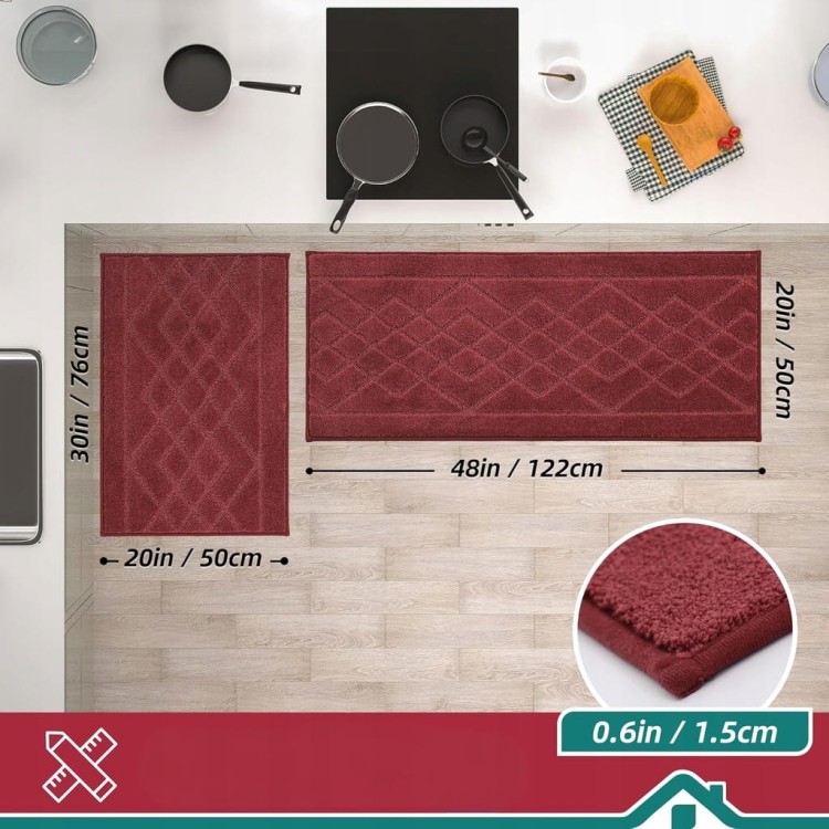 MATA KUCHENNA MATA PODŁOGOWA DYWAN ANTYPOŚLIZGOWY 50 x 76 cm + 50 x 122 cm