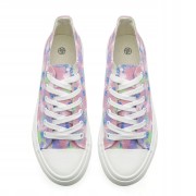 Trampki tenisówki klasyczne na platformie Canvas sportowe wygodne różowe 38