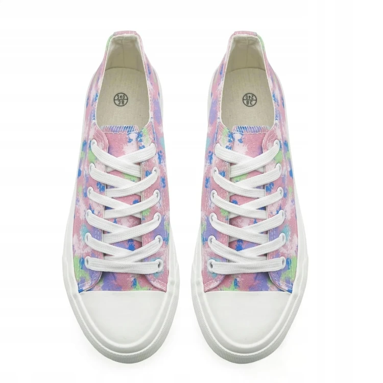 Trampki tenisówki klasyczne na platformie Canvas sportowe wygodne różowe 38