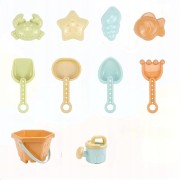 Zabawki do piasku zestaw pastelowy dla dzieci na plażę do piaskownicy