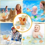Zabawki do piasku zestaw pastelowy dla dzieci na plażę do piaskownicy