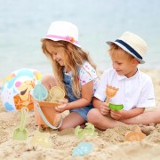 Zabawki do piasku zestaw pastelowy dla dzieci na plażę do piaskownicy