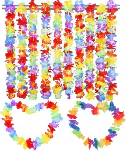 Naszyjnik HAWAJSKI kwiaty ALOHA HAWAI party hibiskus panieński party