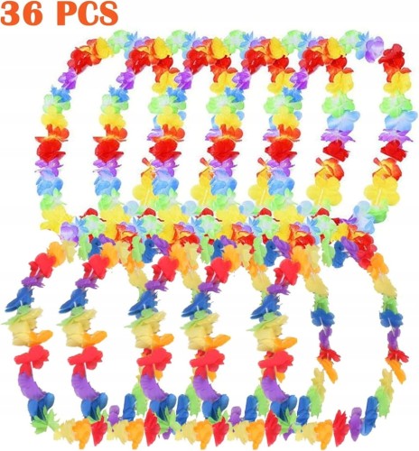 Naszyjnik HAWAJSKI kwiaty ALOHA HAWAI party hibiskus panieński party