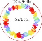 Naszyjnik HAWAJSKI kwiaty ALOHA HAWAI party hibiskus panieński party