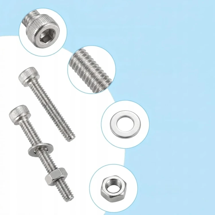 ZESTAW ŚRUB IMBUSOWYCH M2 ŚRUBY ŚRUBKI IMBUSOWE NAKŁADKI ZESTAW 660 szt.