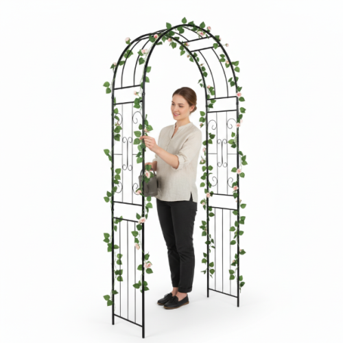 Pergola ogrodowa krata łuk podpora metal do roślin pnączy dekoracyjna