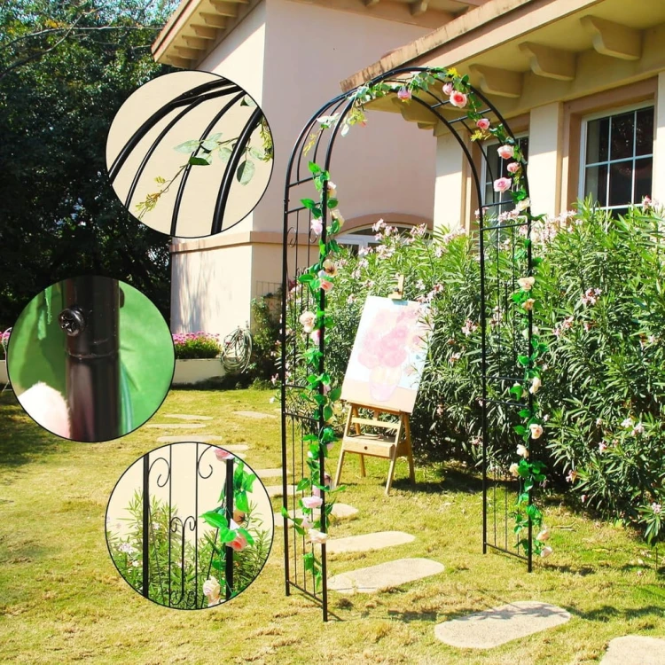 Pergola ogrodowa krata łuk podpora metal do roślin pnączy dekoracyjna