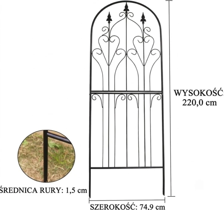 Krata kratownica podpora podpórka pergola ogrodowa metalowa dekoracyjna 220