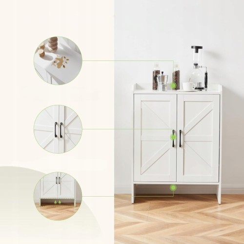 5-poziomowa szafka na buty wolnostojąca BIAŁA regał na buty zamykany