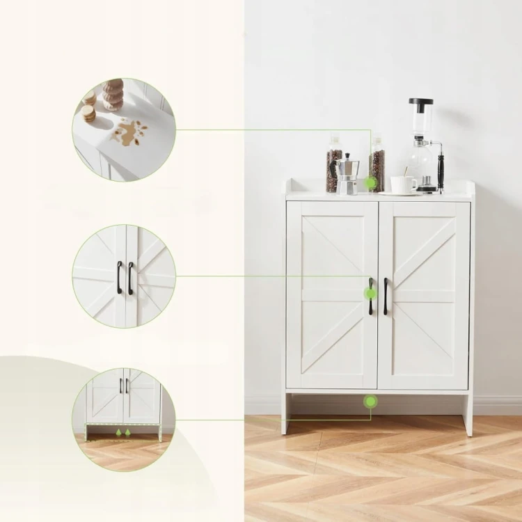 5-poziomowa szafka na buty wolnostojąca BIAŁA regał na buty zamykany