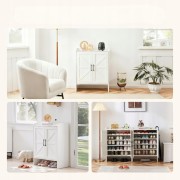 5-poziomowa szafka na buty wolnostojąca BIAŁA regał na buty zamykany