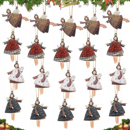 Zawieszki świąteczne bożonarodzeniowe na choinkę 20 szt ozdoby święta