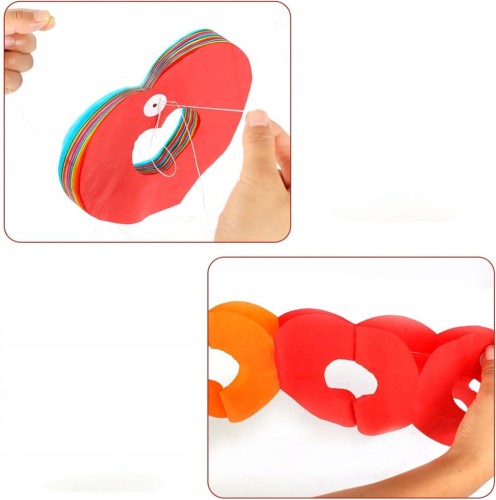 Girlanda papierowa wiosna urodzinowa kolorowa 7 styli każda 300cm