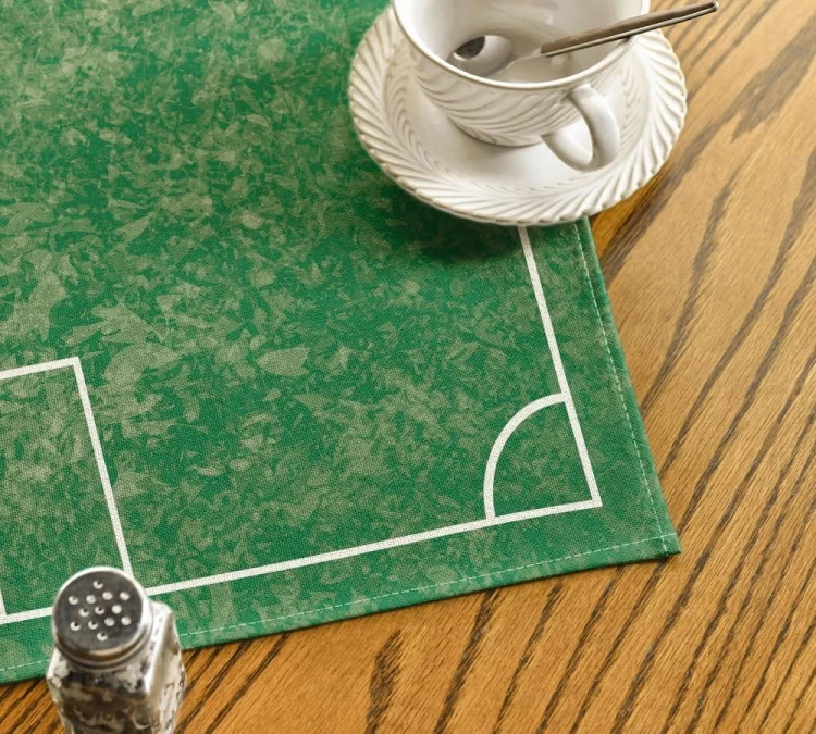 Obrus na stół piłka nożna sportowy boisko 100x100cm