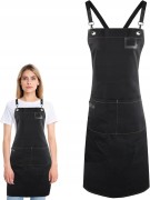 Fartuch barmański kelnerski szefa kuchni krzyżowane szelki regulowany
