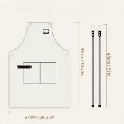 Fartuch barmański kelnerski szefa kuchni krzyżowane szelki regulowany