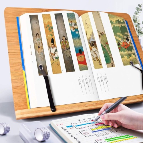 Bambusowy stojak na książki kucharskie tablet laptopa 39x28cm XXL