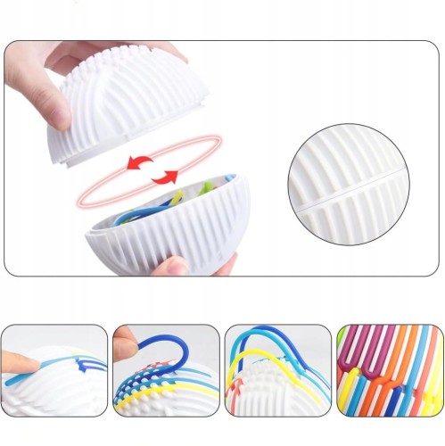 Piłka sensoryczna zabawka Montessori silikonowe struny kolorowe