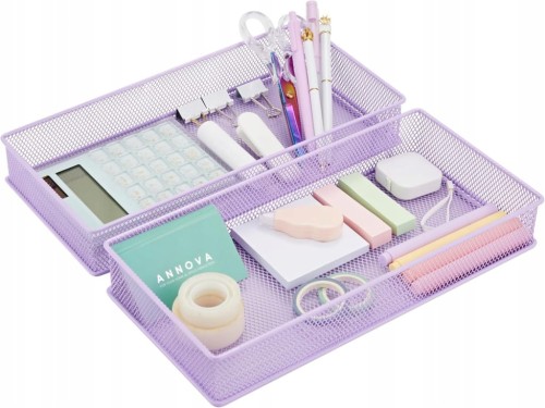 Organizer na biurko szuflady kosmetyki metalowy komplet 2 szt.