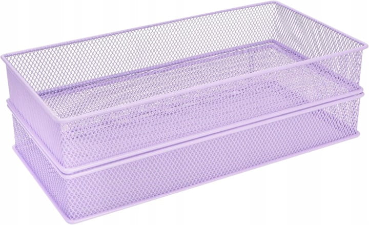 Organizer na biurko szuflady kosmetyki metalowy komplet 2 szt.