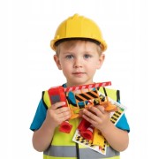 AKCESORIA NA PLAC BUDOWY 35 ELEMENTÓW DO ARANŻACJI NA BUDOWIE ZABAWA