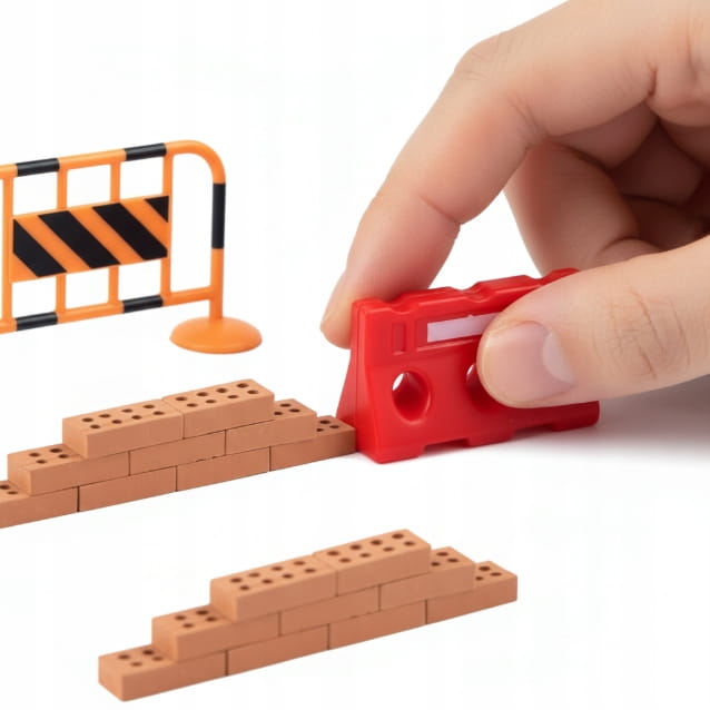 AKCESORIA NA PLAC BUDOWY 35 ELEMENTÓW DO ARANŻACJI NA BUDOWIE ZABAWA