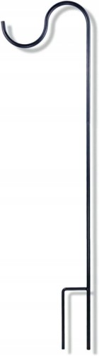 Hak pasterski ogrodowy metalowy 61-99 cm CZARNY