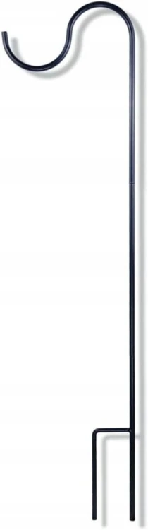 Hak pasterski ogrodowy metalowy 61-99 cm CZARNY