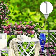 Hak pasterski ogrodowy metalowy 61-99 cm CZARNY