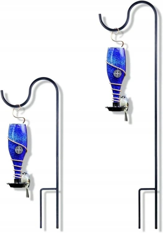 Hak pasterski ogrodowy metalowy 61-99 cm CZARNY