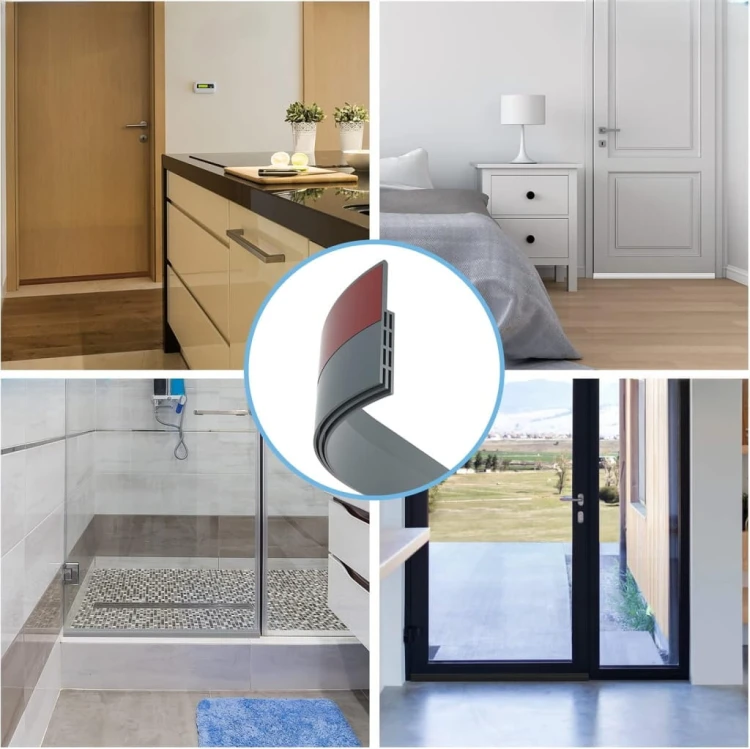 LISTWA TAŚMA USZCZELNIAJĄCA SILIKONOWA SAMOPRZYLEPNA DRZWI OKNA SZARA 2x