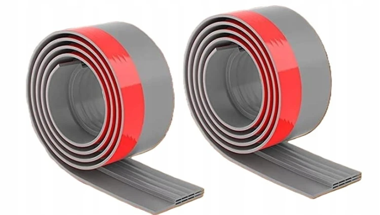 LISTWA TAŚMA USZCZELNIAJĄCA SILIKONOWA SAMOPRZYLEPNA DRZWI OKNA SZARA 2x