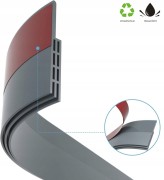 LISTWA TAŚMA USZCZELNIAJĄCA SILIKONOWA SAMOPRZYLEPNA DRZWI OKNA SZARA 2x