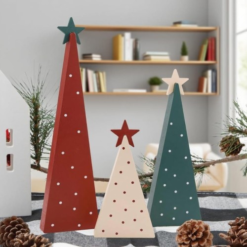 Drewniane Choinki Dekoracja Stołu Świąteczne Boże Narodzenie 3 Rozmiary