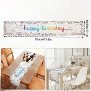 Bieżnik na Stół Urodzinowy 33x180 cm Dekoracyjny Happy Birthday