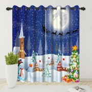 Zasłony okienne świąteczne zaciemniające zestaw 2szt 140 x 225cm na święta
