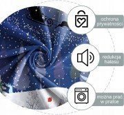 Zasłony okienne świąteczne zaciemniające zestaw 2szt 140 x 225cm na święta